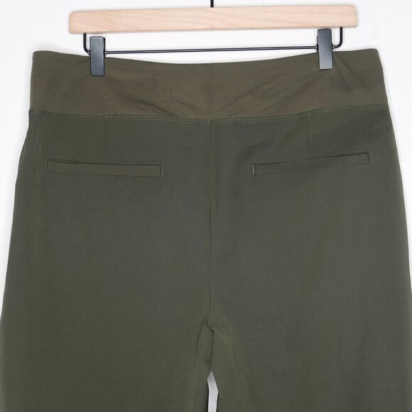 Kirkland Signature Womens Ankle Pants Large Green Stretch Waist Office Career - Picture 10 of 12